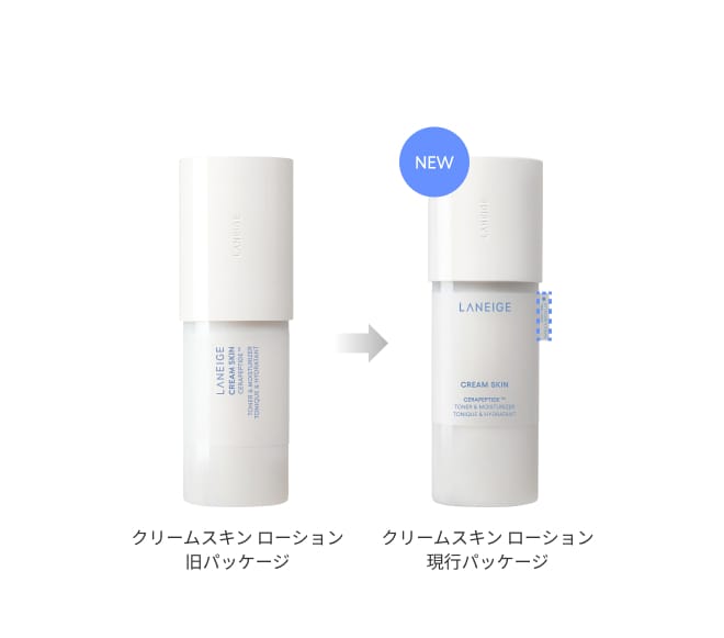 クリームスキン ローションの改良パッケージにより利用者のリサイクルを簡略化